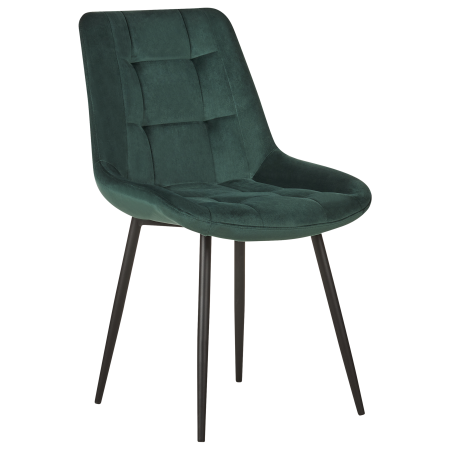 Set of 2 Dining Chairs MELROSE Velvet Dark Green [3]