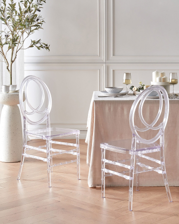 Scaun dining - Set de 2 scaune dining MIDWAY Transparent