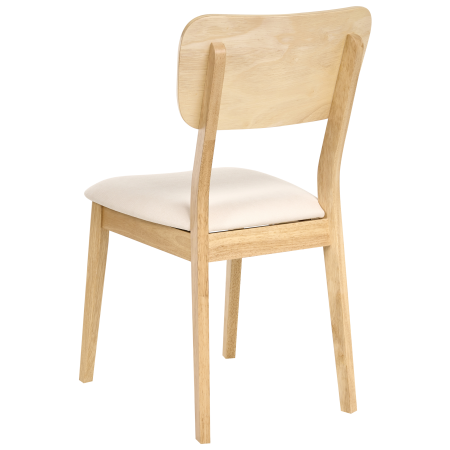 Set de 2 scaune dining MINIER Lemn Maro deschis/Bej [5]