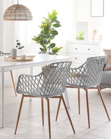 Scaun dining - Set of 2 dining chairs NASHUA Light grey