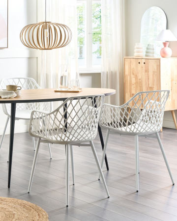 Scaun dining - Set de 2 scaune dining NASHUA II Alb