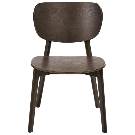 Set of 2 dining chairs OVERLY Wood Dark Brown [4]