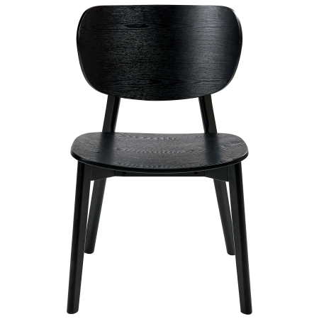 Set of 2 OVERLY dining chairs Black wood [4]