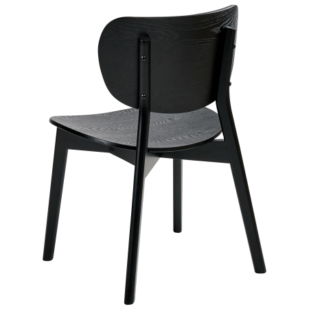 Set of 2 OVERLY dining chairs Black wood [5]