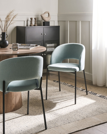 Scaun dining - Set de 2 scaune dining PENNY  Albastru deschis