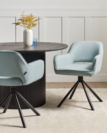 Scaun dining - Set de 2 scaune dining Pivotant LOURES Verde mentă