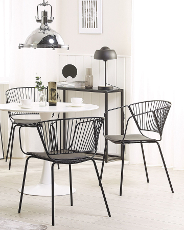 Scaun dining - Set of 2 Dining Chairs RIGBY Metal Black