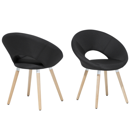 Set of 2 dining chairs ROSLYN Black [3]