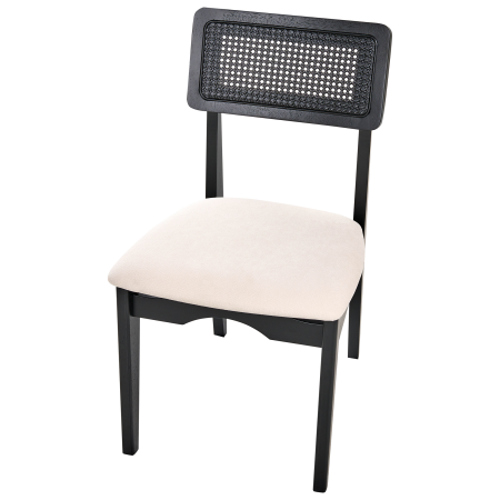 Set of 2 RUBONIA Dining Chairs Wood Black [6]