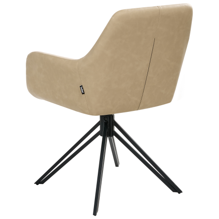 Set de 2 scaune dining SANSARC Piele ecologică Bej [5]