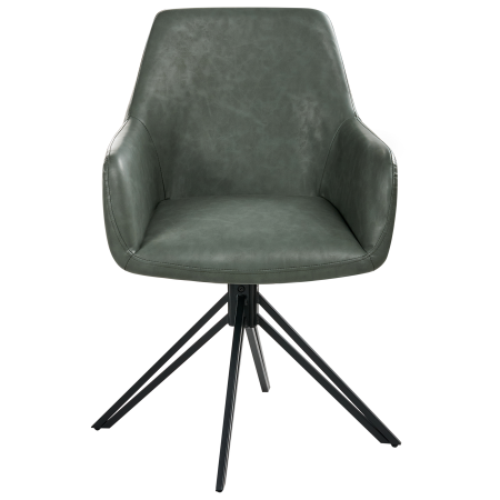 Set of 2 dining chairs SANSARC Eco-leather Green dark [4]