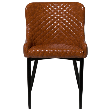 Set de 2 scaune dining SOLANO Piele ecologică Maro auriu [3]