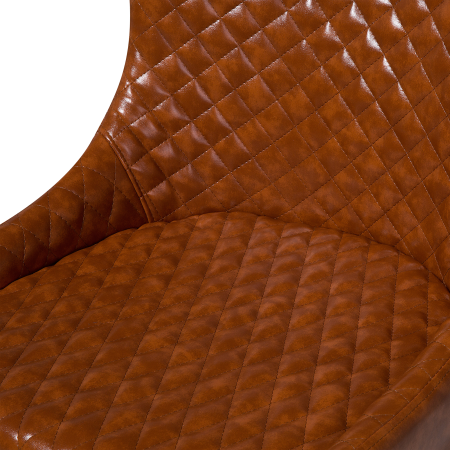 Set de 2 scaune dining SOLANO Piele ecologică Maro auriu [9]