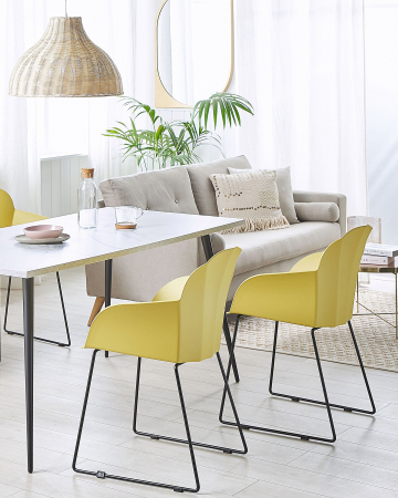 Scaun dining - Set of 2 dining chairs SYLVA Yellow