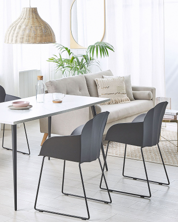 Scaun dining - Set de 2 scaune dining SYLVA Negru