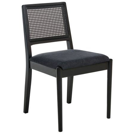 Set of 2 dining chairs TAMARAC Wood Black [3]