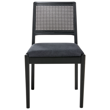 Set of 2 dining chairs TAMARAC Wood Black [4]
