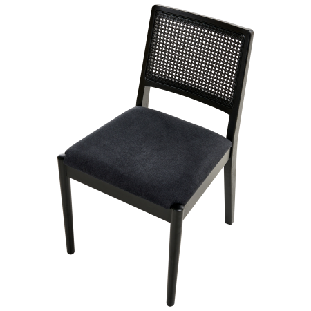 Set of 2 dining chairs TAMARAC Wood Black [6]