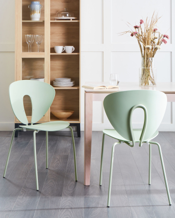 Scaun dining - Set of 2 TRACY Dining Stools Light Green