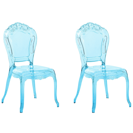 Set de 2 scaune dining VERMONT Albastru deschis [1]