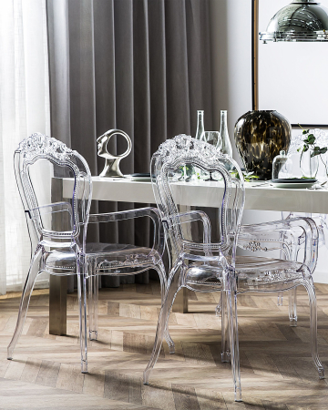 Scaun de banchet - Set of 2 dining chairs VERMONT Transparent