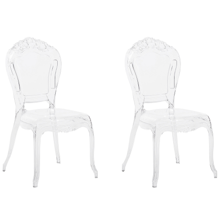 Set de 2 scaune dining VERMONT Transparent [1]