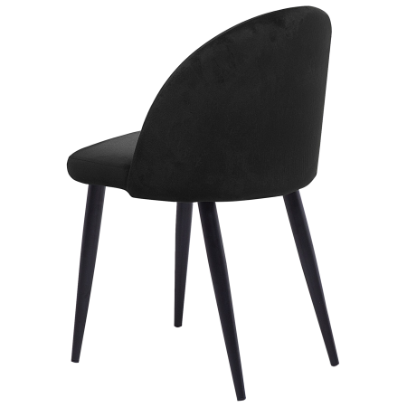 Set de 2 scaune dining VISALIA Catifea Negru [6]