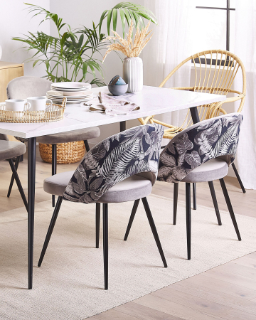 Scaun dining - Set of 2 Dining Chairs VIVIAN Velvet Grey