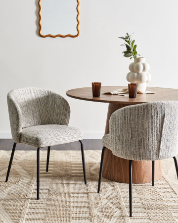 Casă & Locuință - Set de 2 scaune dining ZANA Alb