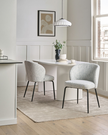 Scaun dining - Set of 2 dining chairs ZANA White/Blue