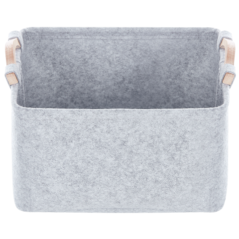 Set de 3 coșuri BAYSAI Pâslă Gri deschis [5]