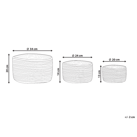 Set of 3 Baskets KAHU Jute Natural [2]