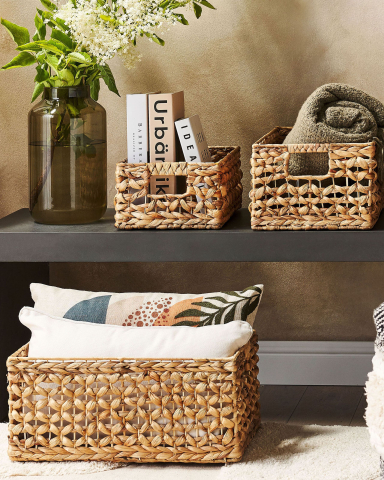 Dulap mic de baie - MINNOW 3-piece basket Natural wicker