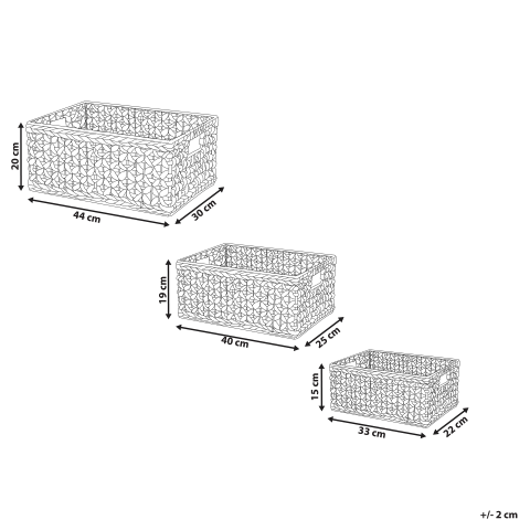 MINNOW 3-piece basket Natural wicker [2]