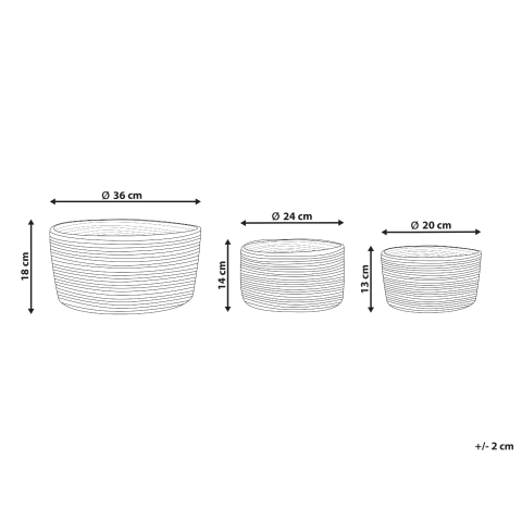 Set de 3 coșuri TAJORI Iută Natural [2]