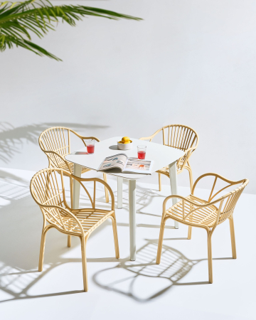 Whole Home - Set of 4 Garden Chairs ANDORA Beige