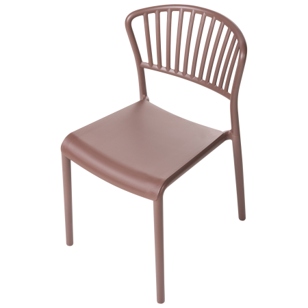 Set of 4 garden chairs GELA Brown [6]