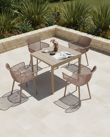 Set de 4 scaune de grădină PESARO Maro [0]