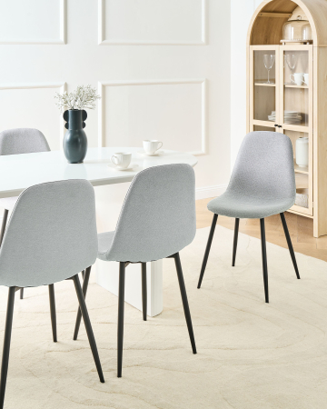Whole Home - Set of 4 dining chairs CRANDALL Light Grey