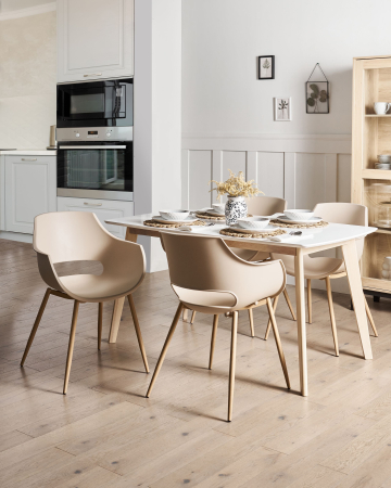 Scaun dining - Set de 4 scaune dining MILLERS Bej