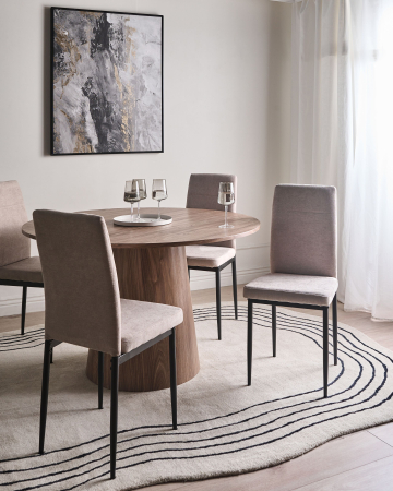 Set of 4 RINER dining chairs Taupe [0]