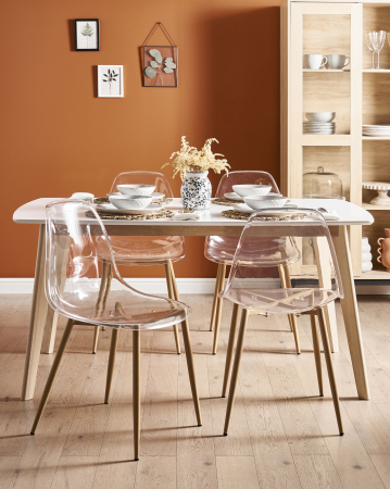 Scaun dining - Set of 4 Dining Chairs TAKILMA Transparent