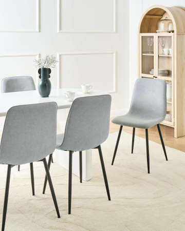 Whole Home - Set of 4 TUSCOLA Dining Chairs Light Grey