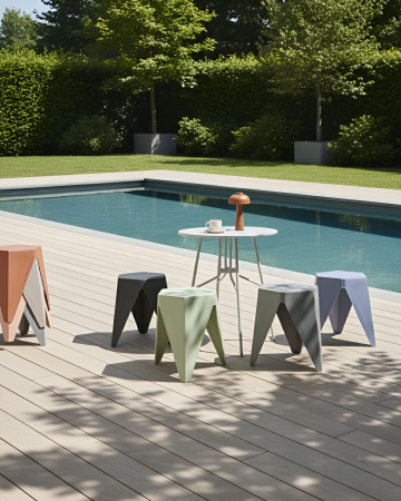 Scaun taburet - Set of 4 garden stools KARAVOS Multicolor