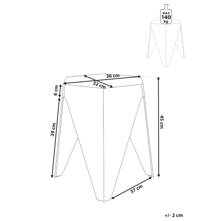 Set de 4 tabureți de grădină KARAVOS Multicolor [2]