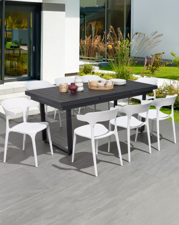 Scaun dining - Set of 8 dining chairs GUBBIO White