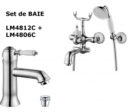 Baterii Cada - Set de Baie Lemark Villa baterie dus/cada LM4812C + baterie lavoar LM4806C