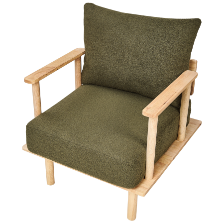 Set de living cu 3 locuri ASKER Boucle Verde închis [9]