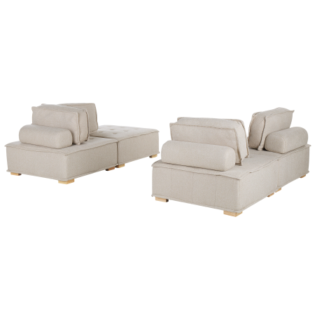 Set de living modular cu 4 locuri TIBRO  Bej deschis [4]