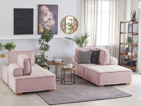 Canapea modulară - TIBRO 4-seater modular living room set Pink